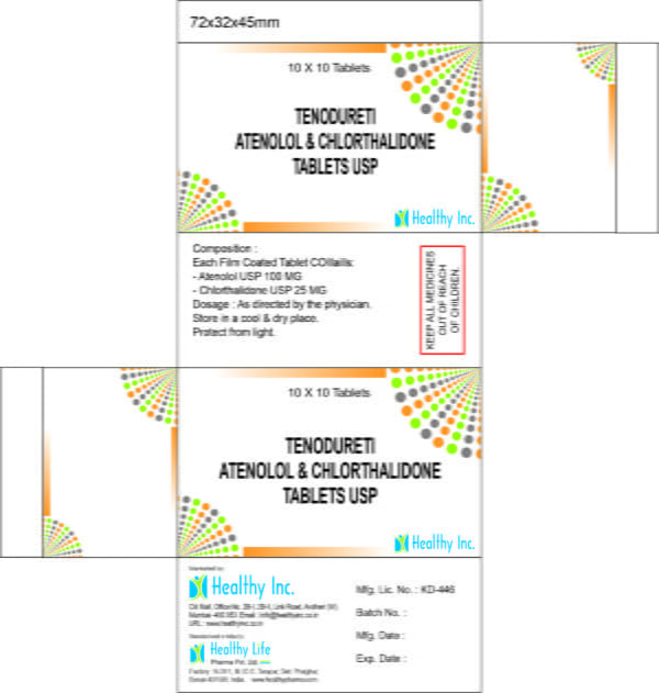 Atenolol+ Chlorthalidone tablets