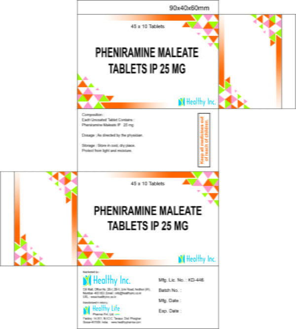 Pheniramine Maleate Tablets , फेनिरामाइन मैलेट टैबलेट मि.ग्रा , comprimidos de maleato de feniramina , Comprimés de maléate de phéniramine , قرص فينيرامين ماليات ملغ , 馬來酸苯那敏片 毫克 , comprimidos de maleato de feniramina , Таблетки фенирамина малеата , マレイン酸フェニラミン錠 , suppliers India, Exporters,Wholesalers India, Distributors India, Generic Supplier ,who gmp certified manufacturer