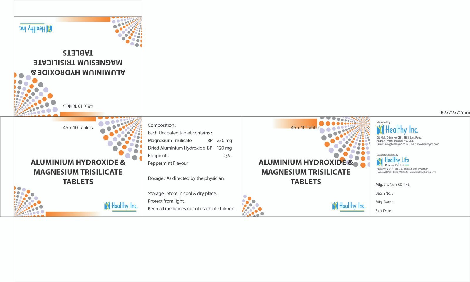 Aluminium hydroxide Magnesium Trisilicate Tablet