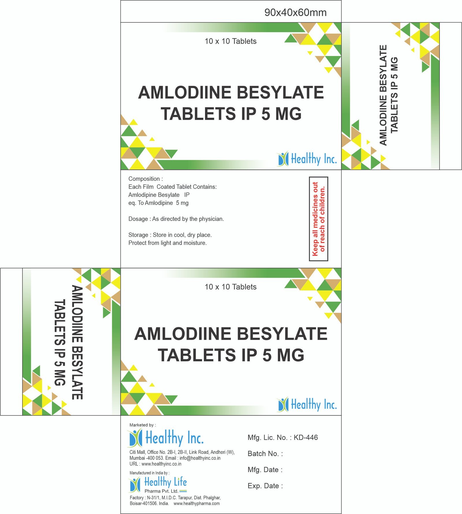 Amlodipine besylate with Losartan potassium Tablets
