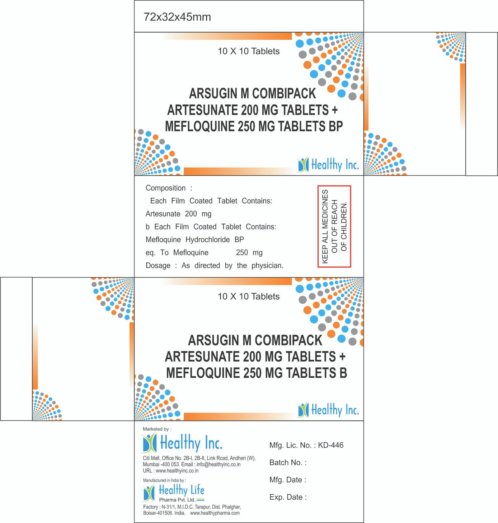 Artesunate Mefloquine Tablets