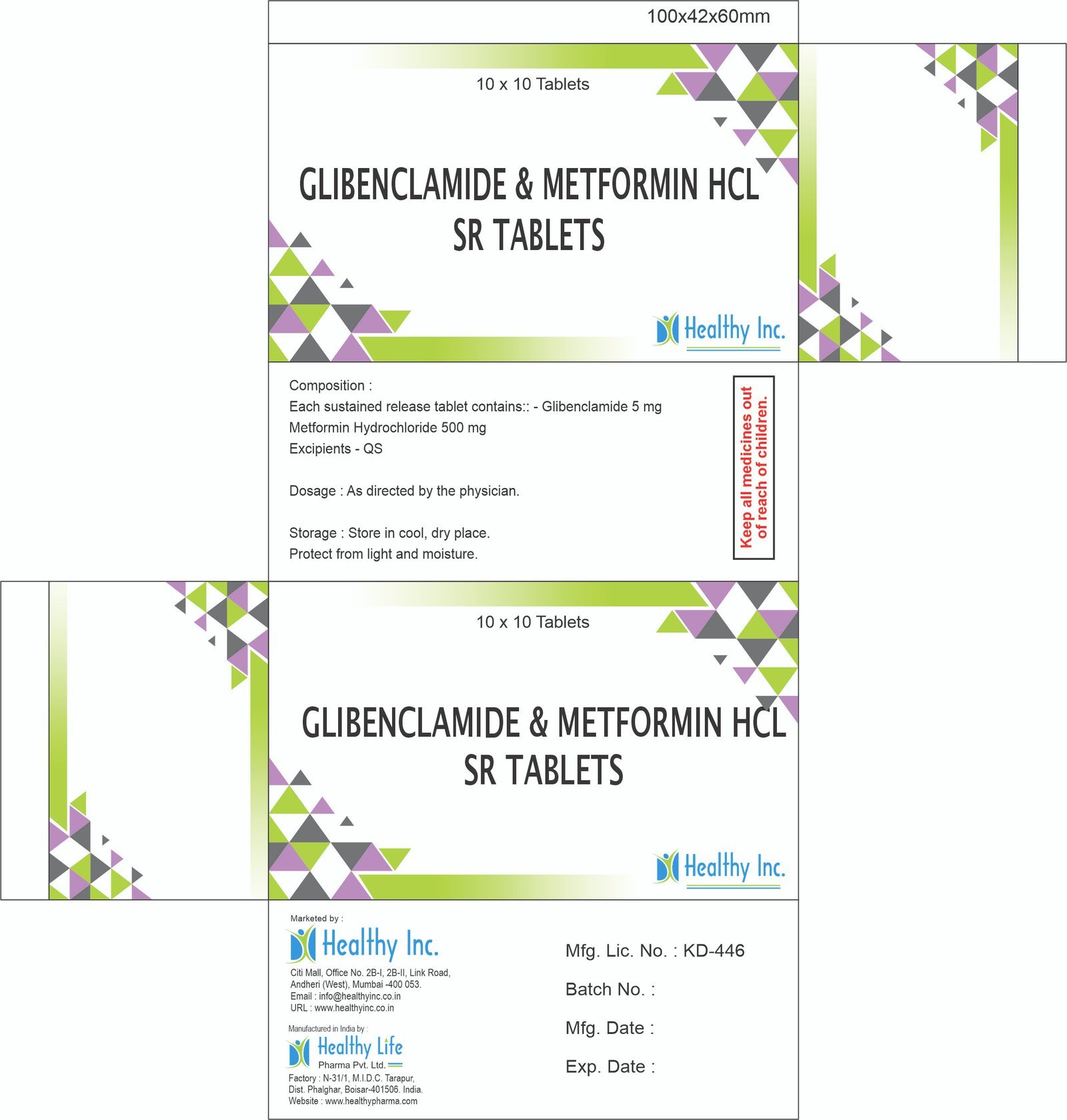 GLIBENCLAMIDE & METFORMIN SR TABLETS