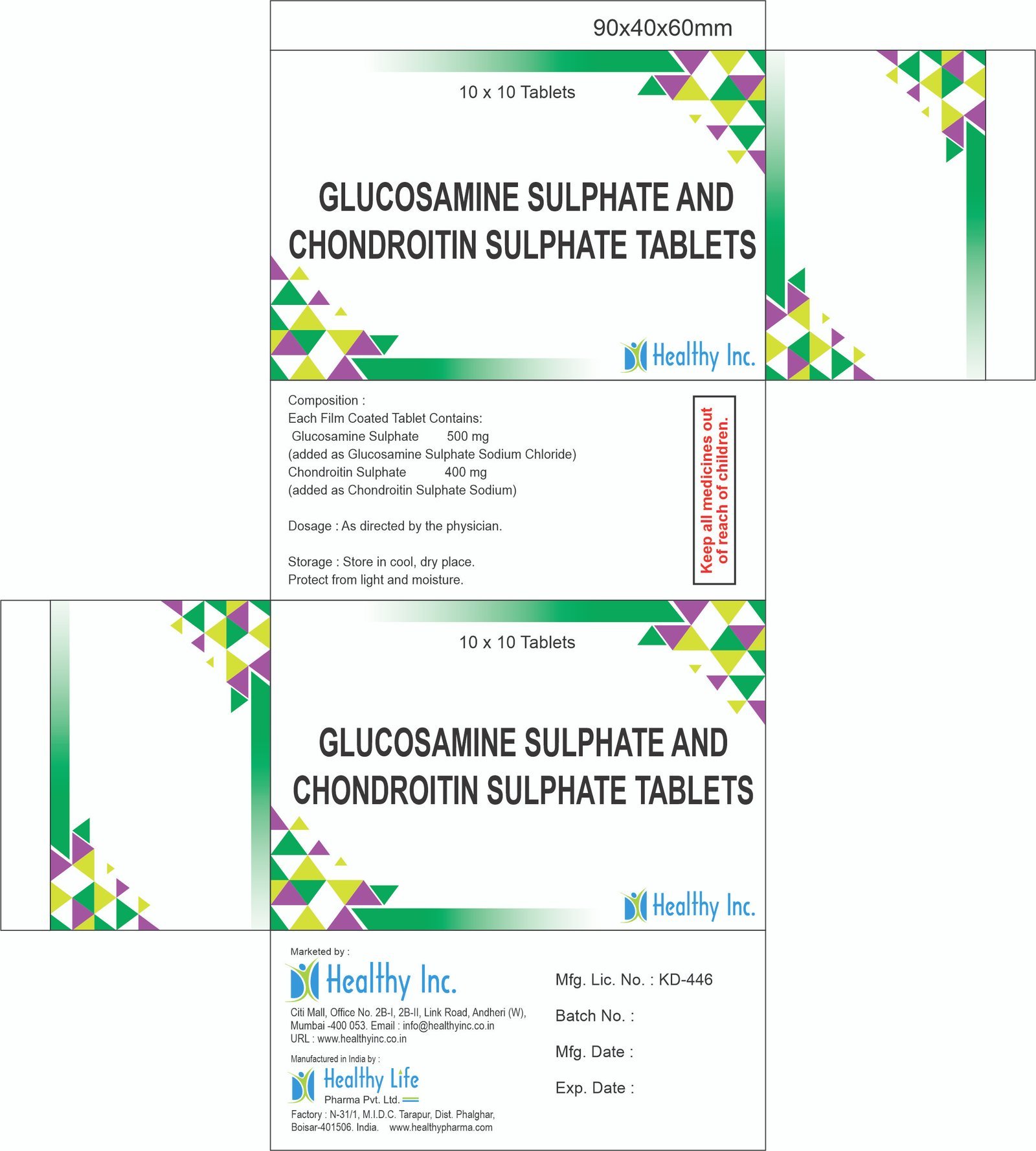 Glucosamine Sulphate Chondroitin Sulphate Tablets