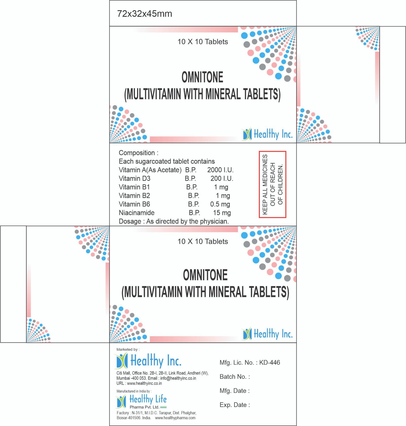 Multivitamin Vitamin B Complex Tablets