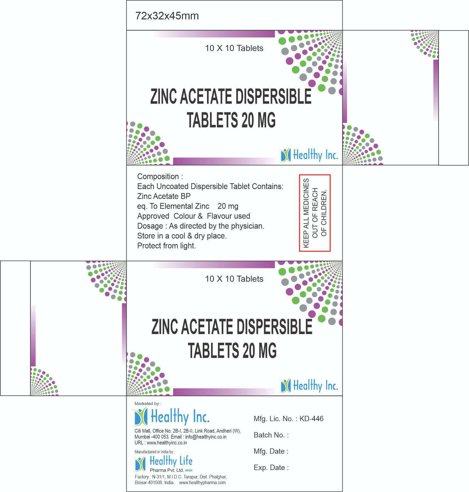 Zinc Dispersible Tablet