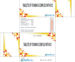 Thiamine hcl + riboflavin + pyridoxine hcl + Cynocobalamine ,Vitamin B1 B2 B6 B12 Tablets, Thiamine Riboflavin Pyridoxine Cyanocobalamin, Neurobion Generic, Becosules Generic, B-Complex Forte Tablet, Neurotropic Vitamin Tablet, Peripheral Neuropathy Supplement, Diabetic Neuropathy Medicine, Nerve Health Vitamin, Energy Metabolism Tablet, Myelin Sheath Support, Anti-Fatigue Vitamin, CAS 67-03-8 (B1 HCl), CAS 83-88-5 (B2), Healthy Inc Nutritional Medicines, WHO GMP Certified Tablet Unit, Contract Manufacturing Vitamin Tablets, Third Party Manufacturing Pharma, Hospital Bulk Supply Neurology, Ministry of Health Tender, Government Tender Pharma Supplier, NGO Medicine Procurement, Public Health Supply, HS Code 30045010, Vitamin Supplier Africa, Supplement Exporter Philippines, Vitamin B Complex USP BP, Medicine Export to Africa, Pharmaceutical Drop Shipper, B2B Pharma Marketplace, Medicine Export to LATAM, Tabletas de Vitamina B1 B2 B6 B12, Suplemento Neurotrópico, Comprimés de Vitamine B Complexe, Vitamine B1 B2 B6 B12, Medicamento Neuropatía, Tratamiento Beriberi, Comprimidos de Complexo B, Medicamentos Nutricionales, Витамин В1 В2 В6 В12 таблетки, Нейротропные витамины, Лечение невропатии, أقراص فيتامين ب1 ب2 ب6 ب12, مكمل غذائي للأعصاب, علاج التهاب الأعصاب, ビタミンB1・B2・B6・B12錠, 神経ビタミン, 疲労回復薬, 维生素B族片, 营养神经药, 复合维生素B, Polynerv Generic, Nervz-B Generic, Global Pharmaceutical Suppliers Africa LATAM